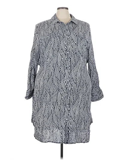 Pre-owned Terra & Sky Casual Dress In Gray