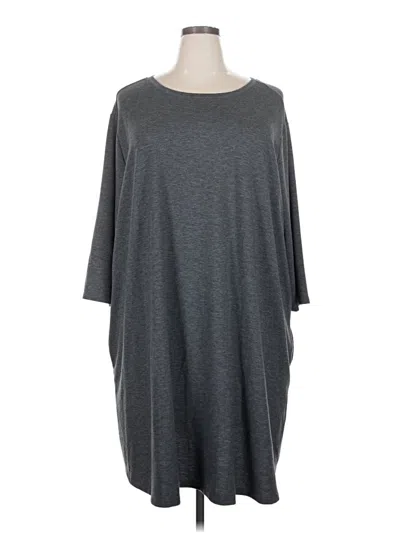 Pre-owned Terra & Sky Casual Dress In Gray