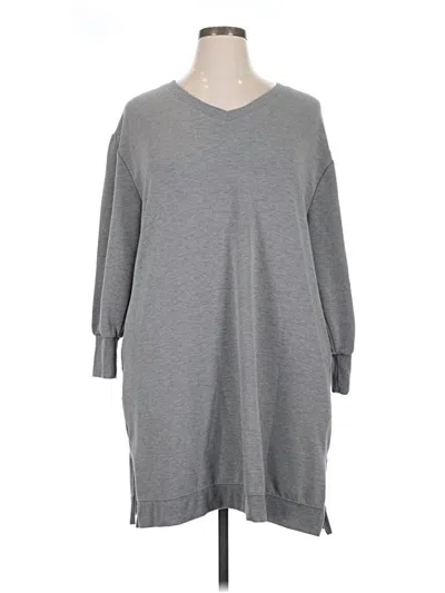 Pre-owned Terra & Sky Casual Dress In Gray