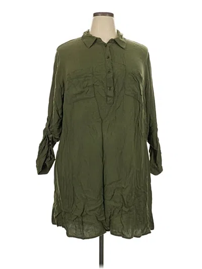 Pre-owned Terra & Sky Casual Dress In Green
