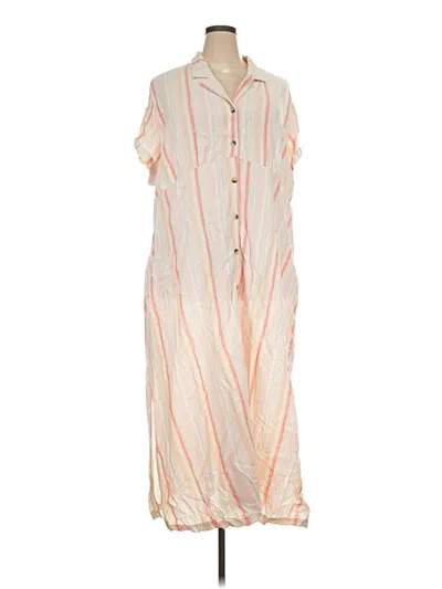 Pre-owned Terra & Sky Casual Dress In Ivory