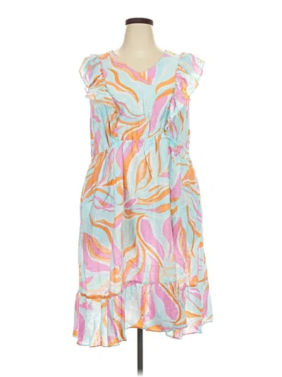 Pre-owned Terra & Sky Casual Dress In Pink