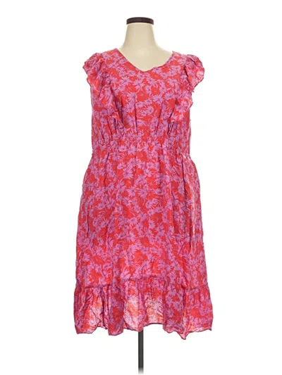 Pre-owned Terra & Sky Casual Dress In Pink