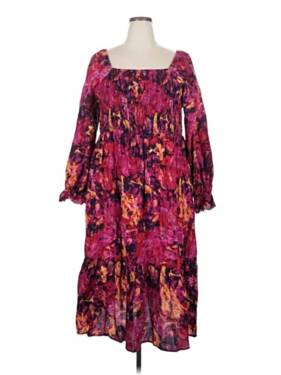 Pre-owned Terra & Sky Casual Dress In Purple
