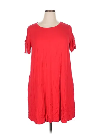 Pre-owned Terra & Sky Casual Dress In Red