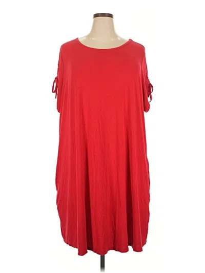 Pre-owned Terra & Sky Casual Dress In Red