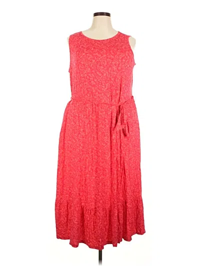 Pre-owned Terra & Sky Casual Dress In Red