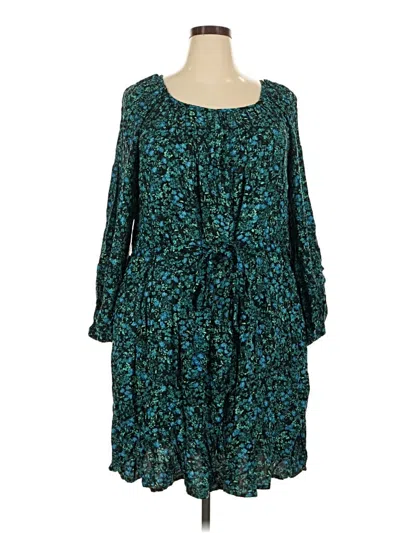 Pre-owned Terra & Sky Casual Dress In Teal