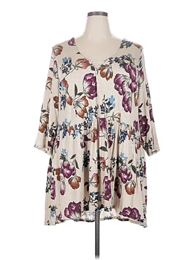 Pre-owned Terra & Sky Casual Dress In White