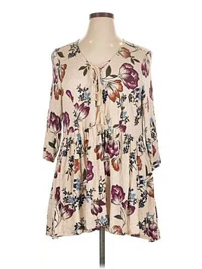 Pre-owned Terra & Sky Casual Dress In White