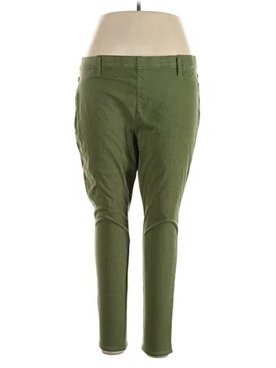 Pre-owned Terra & Sky Casual Pants In Green