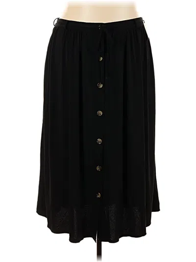 Terra & Sky Casual Skirt In Black