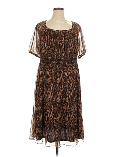 Terra & Sky Cocktail Dress In Brown