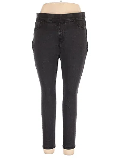 Pre-owned Terra & Sky Jeggings In Black