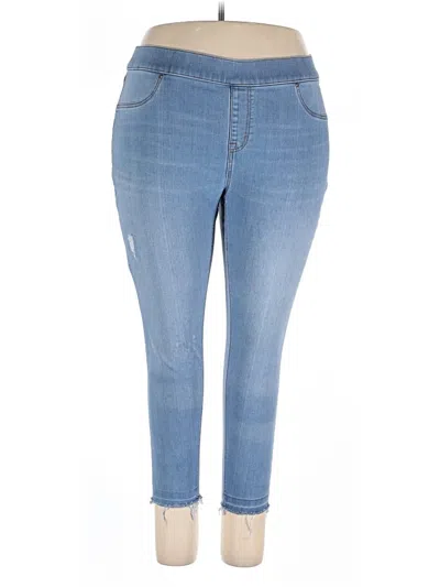 Pre-owned Terra & Sky Jeggings In Blue