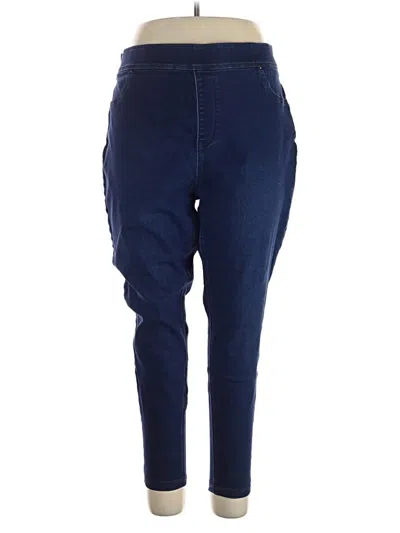 Pre-owned Terra & Sky Jeggings In Blue