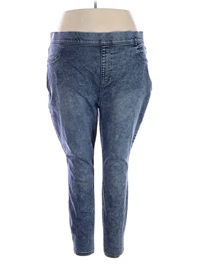 Pre-owned Terra & Sky Jeggings In Blue