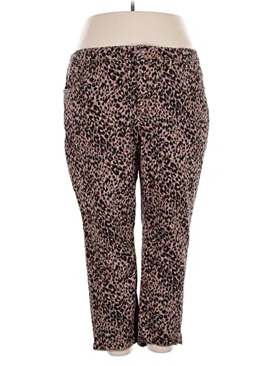 Pre-owned Terra & Sky Jeggings In Brown