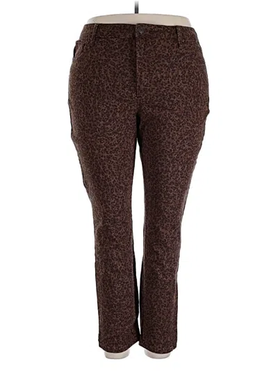 Pre-owned Terra & Sky Jeggings In Brown
