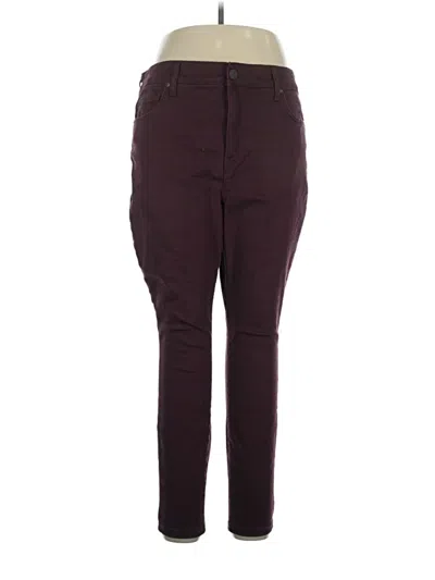 Pre-owned Terra & Sky Jeggings In Burgundy