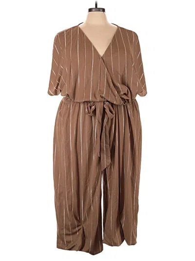 Pre-owned Terra & Sky Jumpsuit In Brown