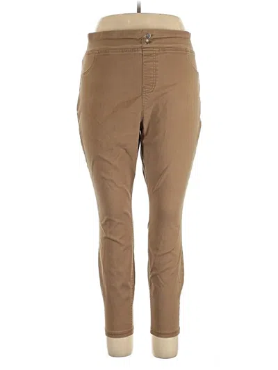 Pre-owned Terra & Sky Khaki Pant In Tan