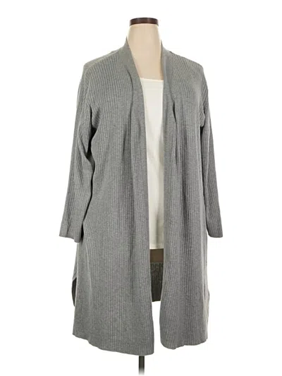 Pre-owned Terra & Sky Kimono In Gray
