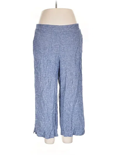 Pre-owned Terra & Sky Linen Pants In Blue
