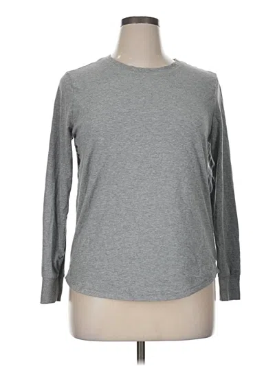 Pre-owned Terra & Sky Long Sleeve T-shirt In Gray