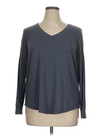 Pre-owned Terra & Sky Long Sleeve T-shirt In Gray