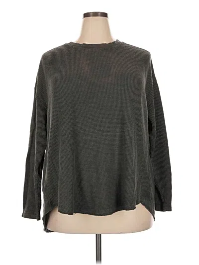 Pre-owned Terra & Sky Long Sleeve T-shirt In Gray