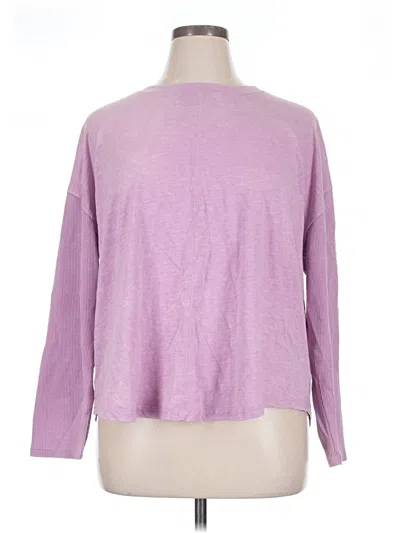 Pre-owned Terra & Sky Long Sleeve T-shirt In Purple