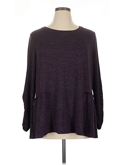 Pre-owned Terra & Sky Long Sleeve T-shirt In Purple