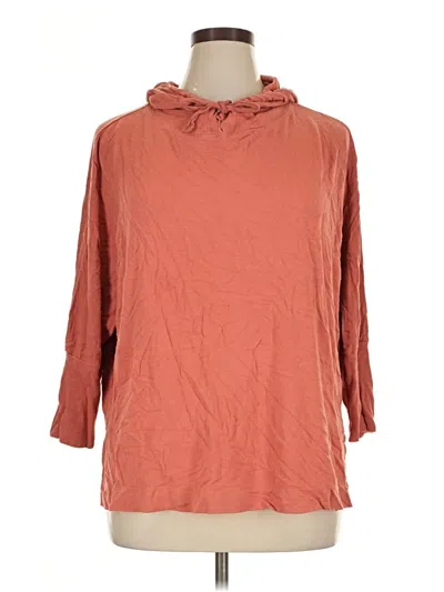 Pre-owned Terra & Sky Poncho In Orange