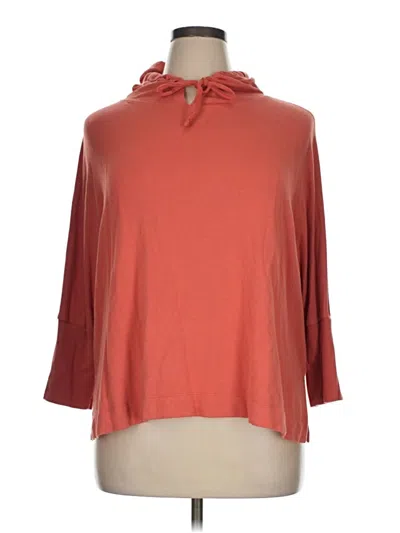 Pre-owned Terra & Sky Poncho In Red
