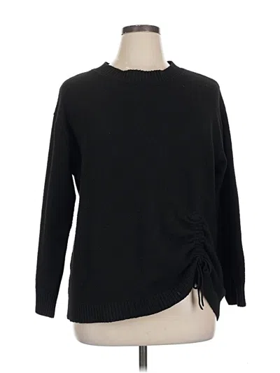 Pre-owned Terra & Sky Pullover Sweater In Black