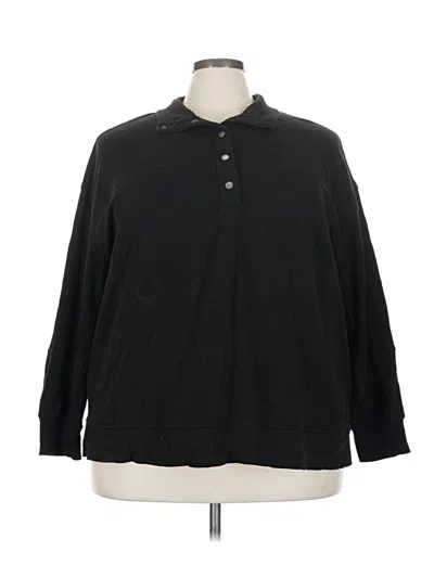 Pre-owned Terra & Sky Pullover Sweater In Black