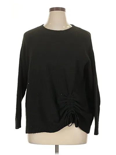 Pre-owned Terra & Sky Pullover Sweater In Black