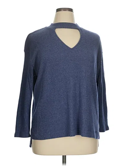 Pre-owned Terra & Sky Pullover Sweater In Blue