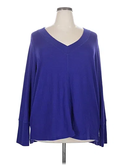 Pre-owned Terra & Sky Pullover Sweater In Blue