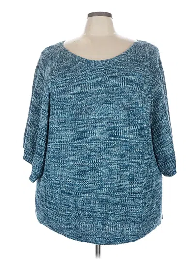 Pre-owned Terra & Sky Pullover Sweater In Blue