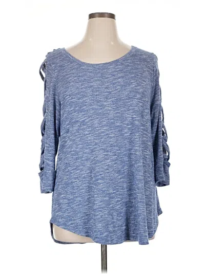 Pre-owned Terra & Sky Pullover Sweater In Blue