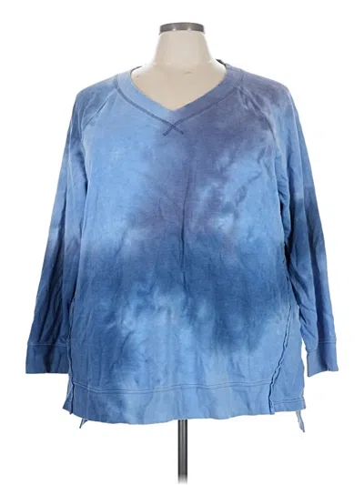 Pre-owned Terra & Sky Pullover Sweater In Blue