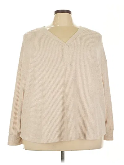 Pre-owned Terra & Sky Pullover Sweater In Brown