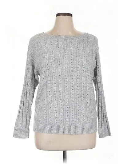 Pre-owned Terra & Sky Pullover Sweater In Gray