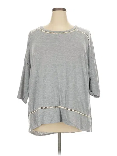 Pre-owned Terra & Sky Pullover Sweater In Gray