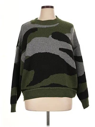 Pre-owned Terra & Sky Pullover Sweater In Green