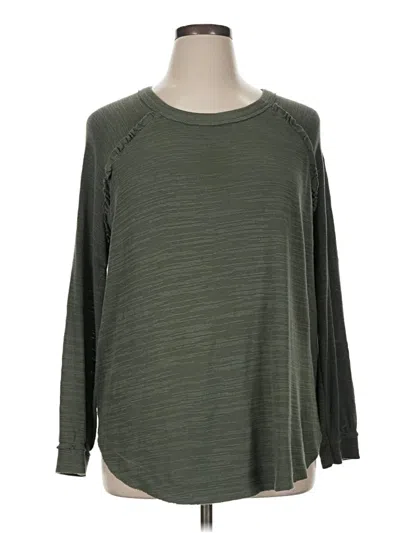 Pre-owned Terra & Sky Pullover Sweater In Green