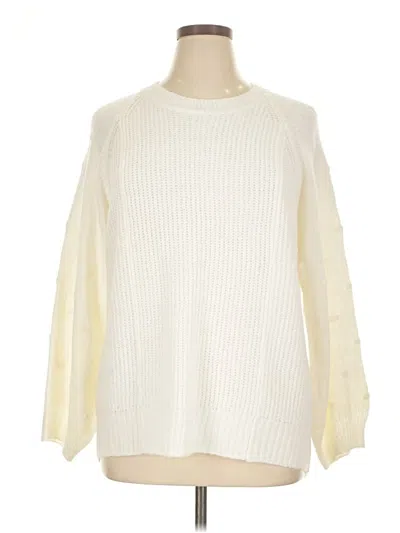 Pre-owned Terra & Sky Pullover Sweater In Ivory