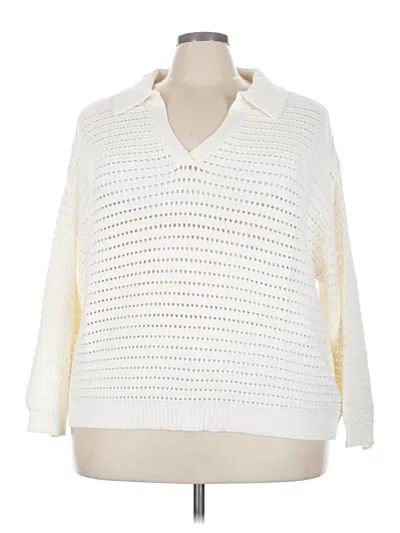 Terra & Sky Pullover Sweater In Ivory